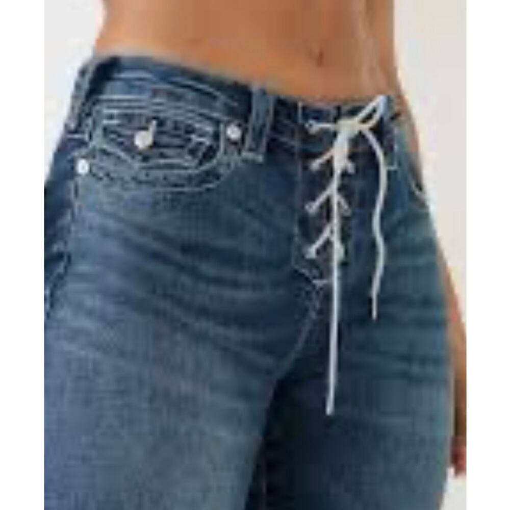 TRUE RELIGION CRYSTAL LACE UP MID-RISE BILLIE (W26)